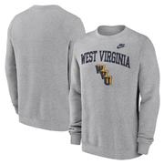 West Virginia Nike Embroidered Arch Vault Fleece Crew